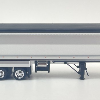 CNJ Collectables - Sloanbuilt Aluminium Triaxle TOA Tipper Trailer Deep Black Cover - Scale 1:50
