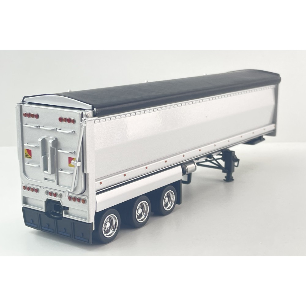 CNJ Collectables - Sloanbuilt Aluminium Triaxle TOA Tipper Trailer Deep Black Cover - Scale 1:50