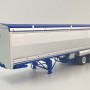 CNJ Collectables - Sloanbuilt Aluminium Triaxle TOA Tipper Trailer Kenworth Blue Cover - Scale 1:50