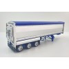 CNJ Collectables - Sloanbuilt Aluminium Triaxle TOA Tipper Trailer Kenworth Blue Cover - Scale 1:50