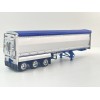 CNJ Collectables - Sloanbuilt Aluminium Triaxle TOA Tipper Trailer Kenworth Blue Cover - Scale 1:50