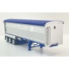 CNJ Collectables - Sloanbuilt Aluminium Triaxle TOA Tipper Trailer Kenworth Blue Cover - Scale 1:50