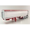 CNJ Collectibles - Sloanbuilt Aluminium Triaxle TOA Tipper Trailer Red Cover - Scale 1:50