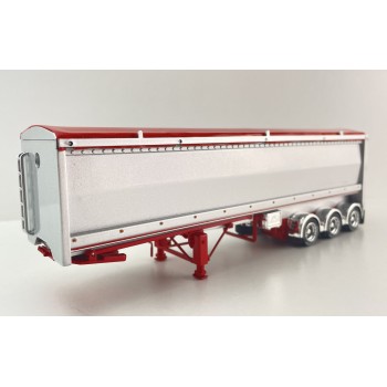 CNJ Collectibles - Sloanbuilt Aluminium Triaxle TOA Tipper Trailer Red Cover - Scale 1:50