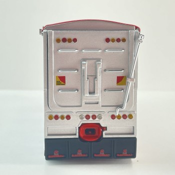 CNJ Collectibles - Sloanbuilt Aluminium Triaxle TOA Tipper Trailer Red Cover - Scale 1:50