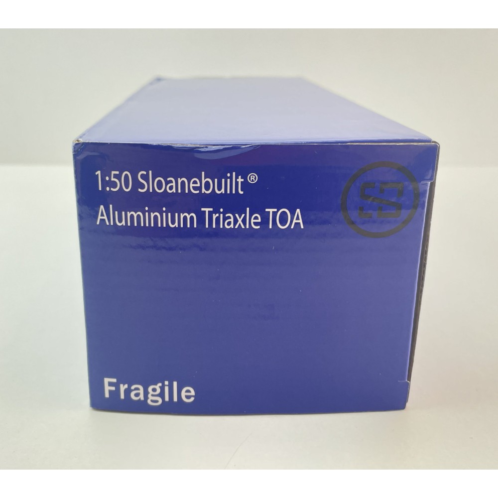 CNJ Collectibles - Sloanbuilt Aluminium Triaxle TOA Tipper Trailer Red Cover - Scale 1:50