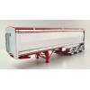 CNJ Collectibles - Sloanbuilt Aluminium Triaxle TOA Tipper Trailer Red Cover - Scale 1:50