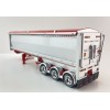 CNJ Collectibles - Sloanbuilt Aluminium Triaxle TOA Tipper Trailer Red Cover - Scale 1:50