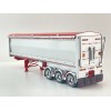 CNJ Collectibles - Sloanbuilt Aluminium Triaxle TOA Tipper Trailer Red Cover - Scale 1:50