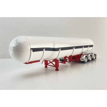 CNJ Collectibles - Sloanbuilt LPG Gas Tanker 3 axle Trailer Red White - Scale 1:50