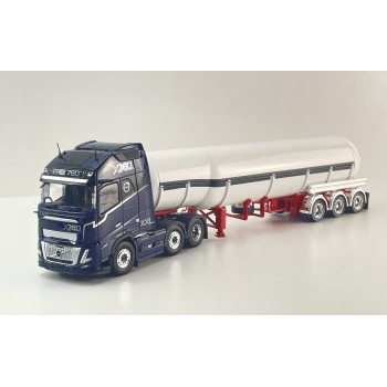 CNJ Collectibles - Sloanbuilt LPG Gas Tanker 3 axle Trailer Red White - Scale 1:50