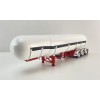CNJ Collectibles - Sloanbuilt LPG Gas Tanker 3 axle Trailer Red White - Scale 1:50