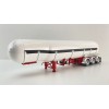 CNJ Collectibles - Sloanbuilt LPG Gas Tanker 3 axle Trailer Red White - Scale 1:50