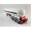 CNJ Collectibles - Sloanbuilt LPG Gas Tanker 3 axle Trailer Red White - Scale 1:50