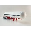 CNJ Collectibles - Sloanbuilt LPG Gas Tanker 3 axle Trailer Red White - Scale 1:50