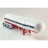 CNJ Collectibles - Sloanbuilt LPG Gas Tanker 3 axle Trailer Red White - Scale 1:50