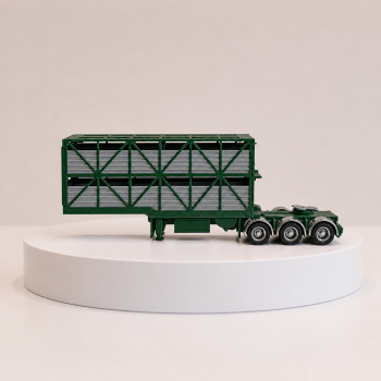 CNJ Collectables - Two Deck Livestock Crate A-Trailer 3 Axle Trailer Bicentennial Green - Scale 1:50 PRE-ORDER