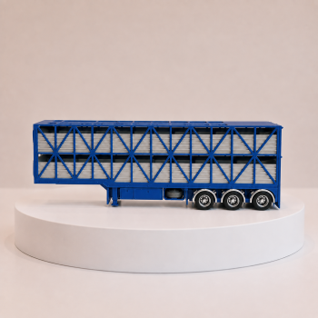 CNJ Collectables - Two Deck Livestock Crate B-Trailer 3 Axle Trailer Chassis Blue - Scale 1:50 PRE-ORDER