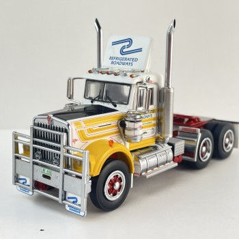 Iconic Replicas - Australian Kenworth W900 6x4 Day Cab Truck Refriderated Roadways - Scale 1:50