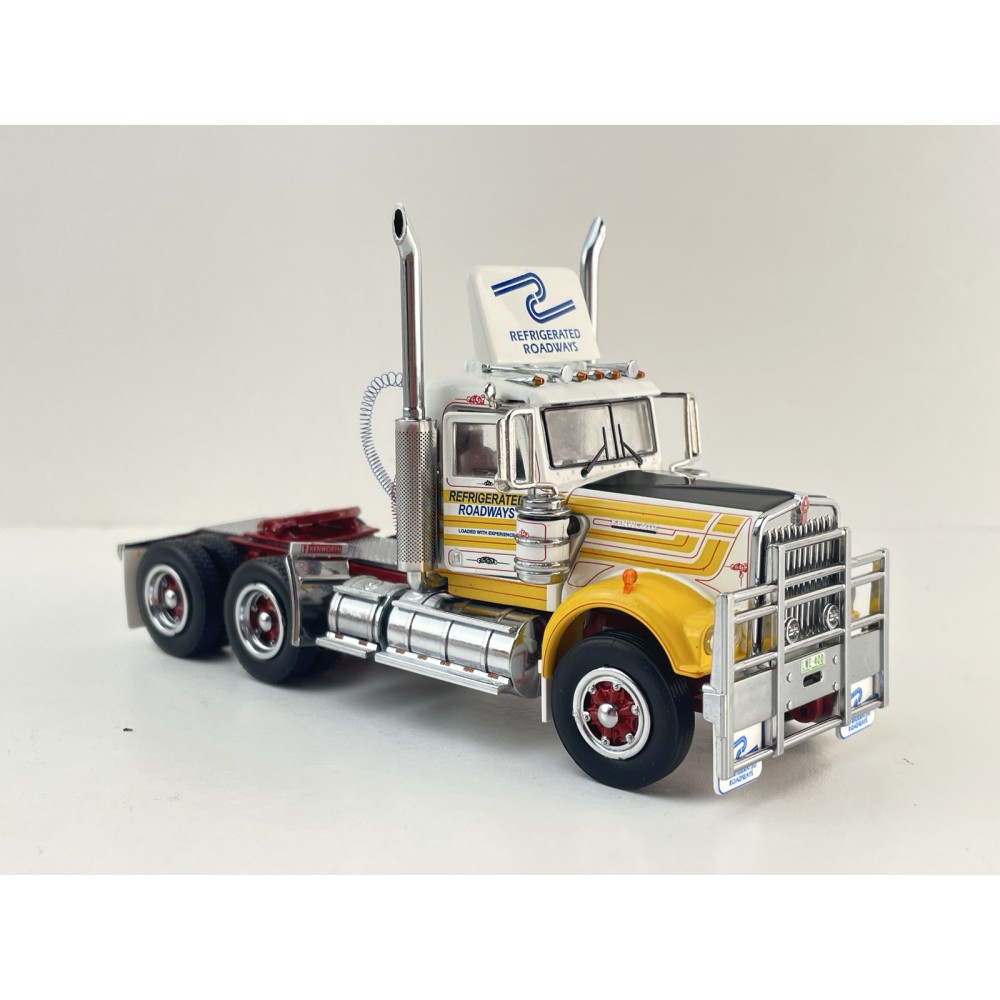Iconic Replicas - Australian Kenworth W900 6x4 Day Cab Truck Refriderated Roadways - Scale 1:50