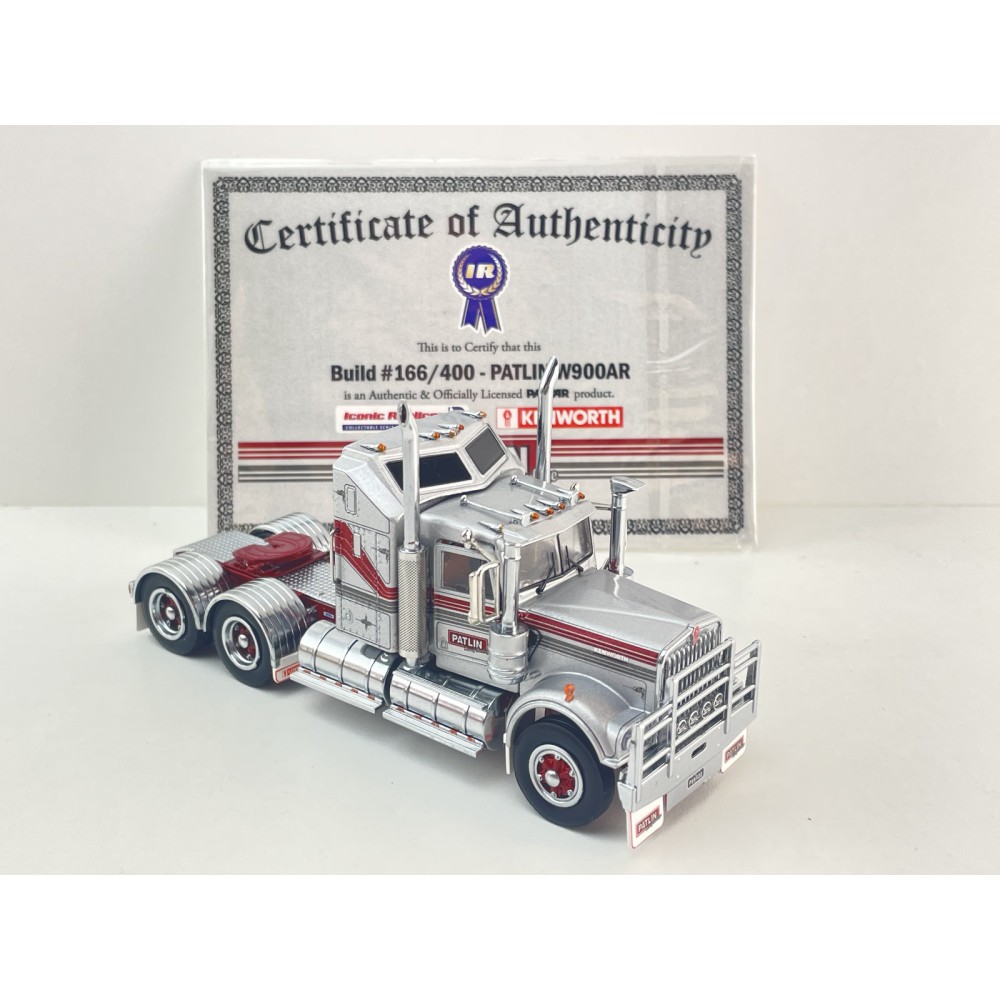 Iconic Replicas - Australian Kenworth W900 AR 6x4 Prime Mover Truck Patlin Heavy Haulage - Scale 1:50