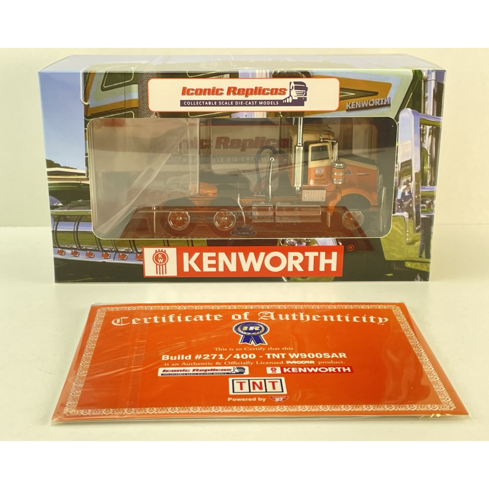 Iconic Replicas - Australian Kenworth W900 SAR 6x4 Day Cab Truck TNT Transport - Scale 1:50