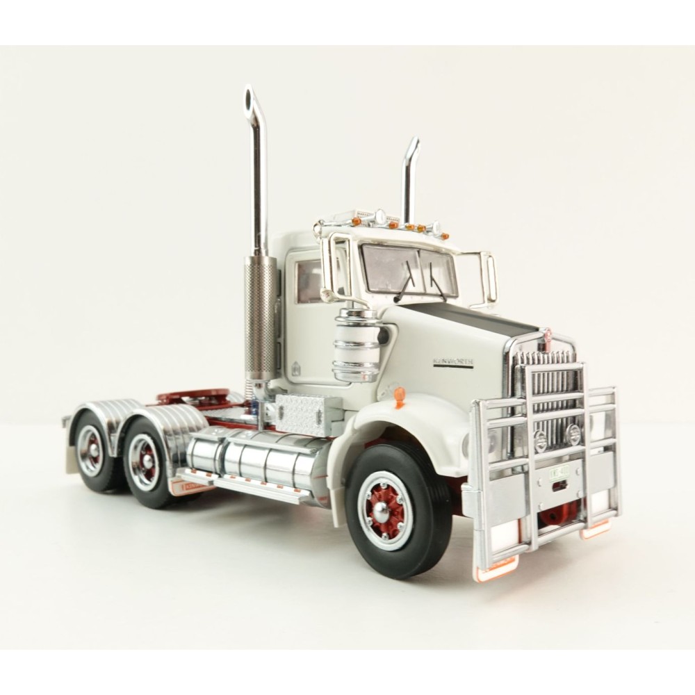 Iconic Replicas - Australian Kenworth W900 SAR 6x4 Day Cab Truck White Red - Scale 1:50
