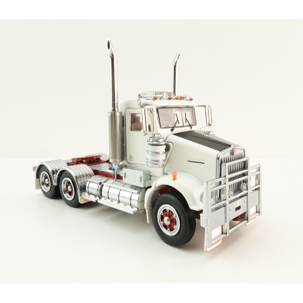 Iconic Replicas - Australian Kenworth W900 SAR 6x4 Day Cab Truck White Red - Scale 1:50