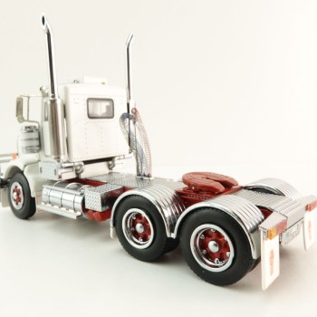 Iconic Replicas - Australian Kenworth W900 SAR 6x4 Day Cab Truck White Red - Scale 1:50