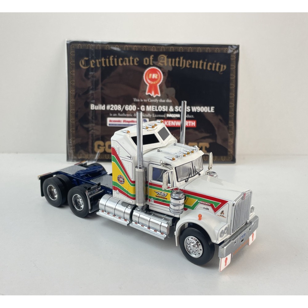 Iconic Replicas - Australian Kenworth W900LE Aerodyne 6x4 Truck MELOSI GOLD NUGGET No 3 - Scale 1:50