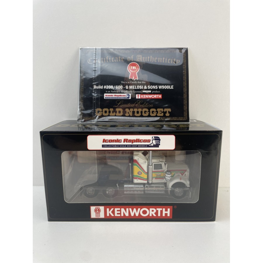 Iconic Replicas - Australian Kenworth W900LE Aerodyne 6x4 Truck MELOSI GOLD NUGGET No 3 - Scale 1:50