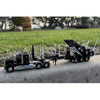 Iconic Replicas - Kennedy Rigid A Trailer with Folding Skel B Trailer - Black - Scale 1:50 PRE-ORDER