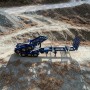 Iconic Replicas - Kennedy Rigid A Trailer with Folding Skel B Trailer - Metallic Blue - Scale 1:50 PRE-ORDER