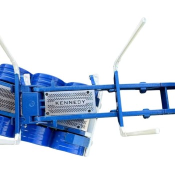 Iconic Replicas - Kennedy Rigid A Trailer with Folding Skel B Trailer - Metallic Blue - Scale 1:50 PRE-ORDER
