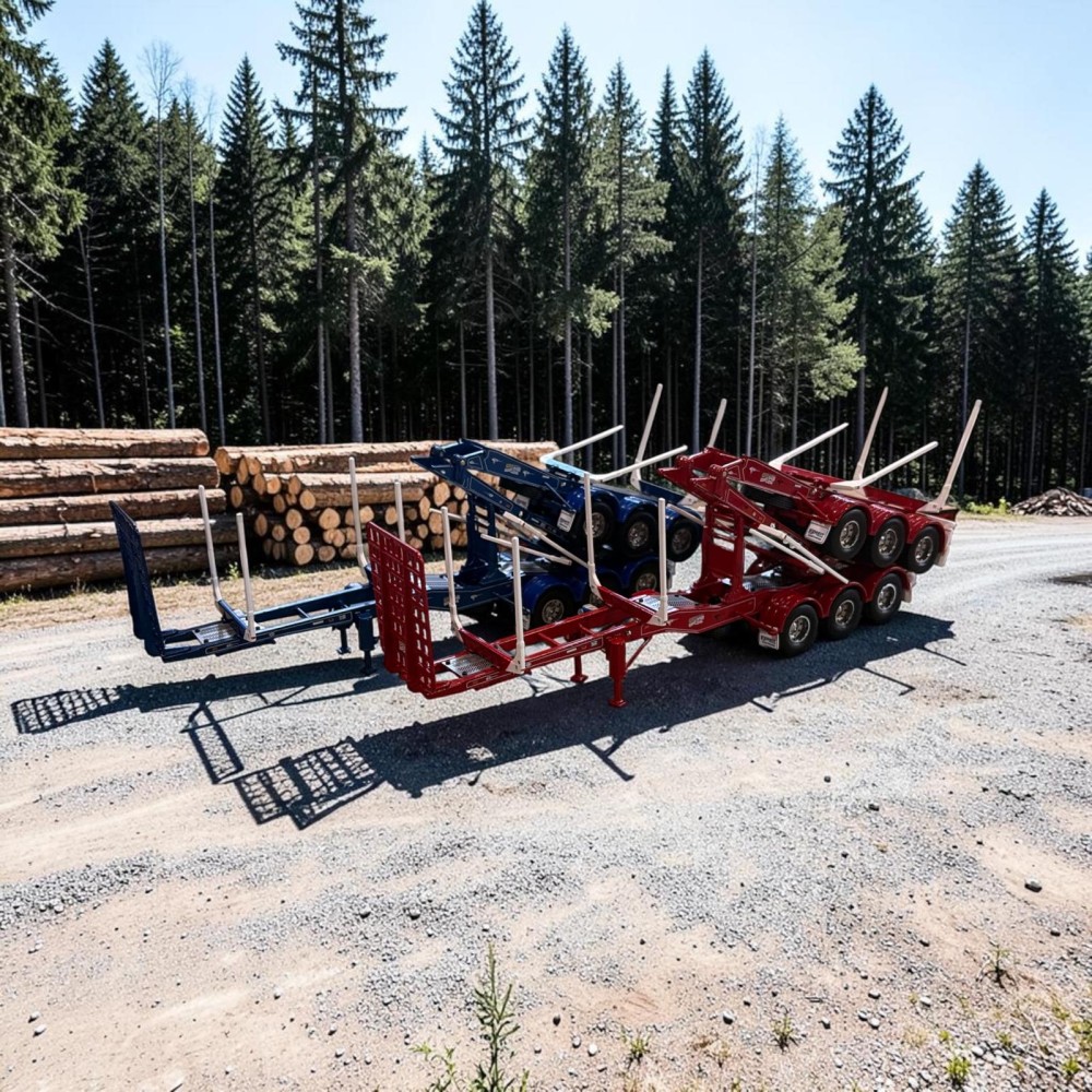 Iconic Replicas - Kennedy Rigid A Trailer with Folding Skel B Trailer - Rosso Red - Scale 1:50 PRE-ORDER