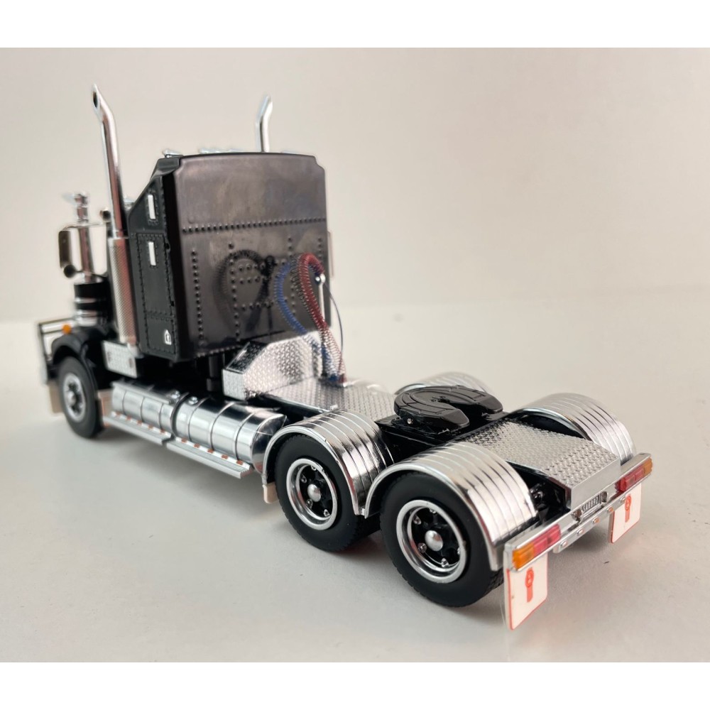 Iconic Replicas - Kenworth W900 SAR Aerodyne 6x4 Prime Mover Truck Black Spider Wheels - Scale 1:50