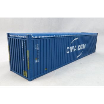 Iconic Replicas - 40 ft Shipping Container Open Top with Mining Truck Tyre Load - CMA CGM - Scale 1:50