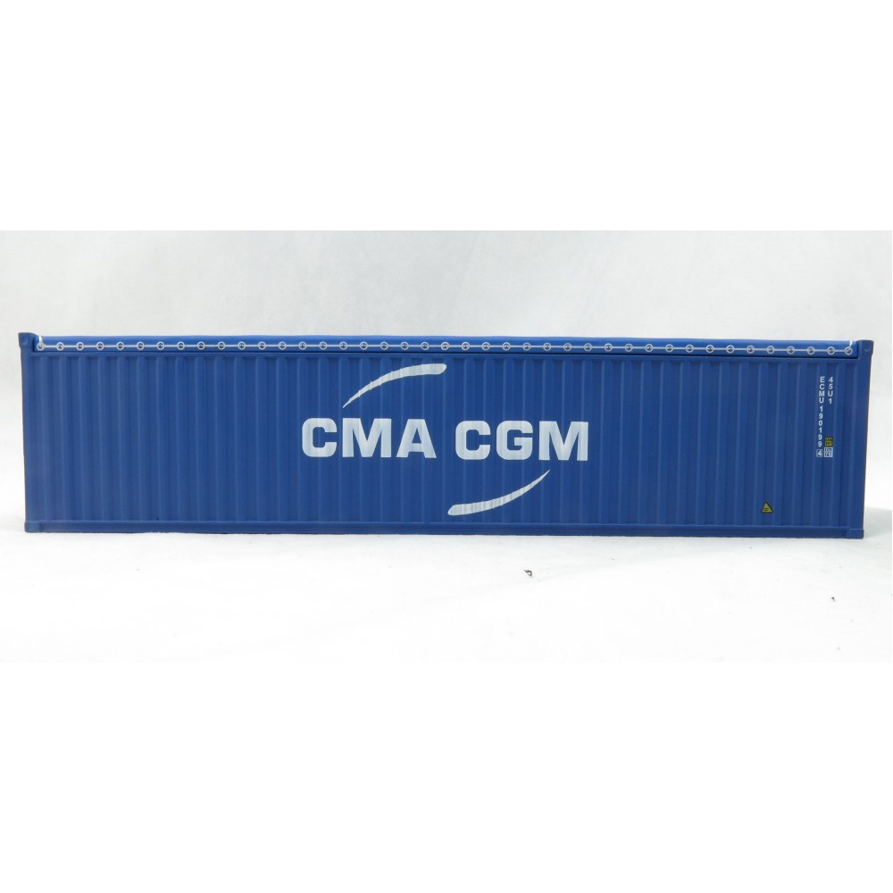 Iconic Replicas - 40 ft Shipping Container Open Top with Mining Truck Tyre Load - CMA CGM - Scale 1:50