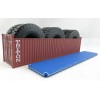 Iconic Replicas - 40 ft Shipping Container Open Top with Mining Truck Tyre Load - TRITON - Scale 1:50