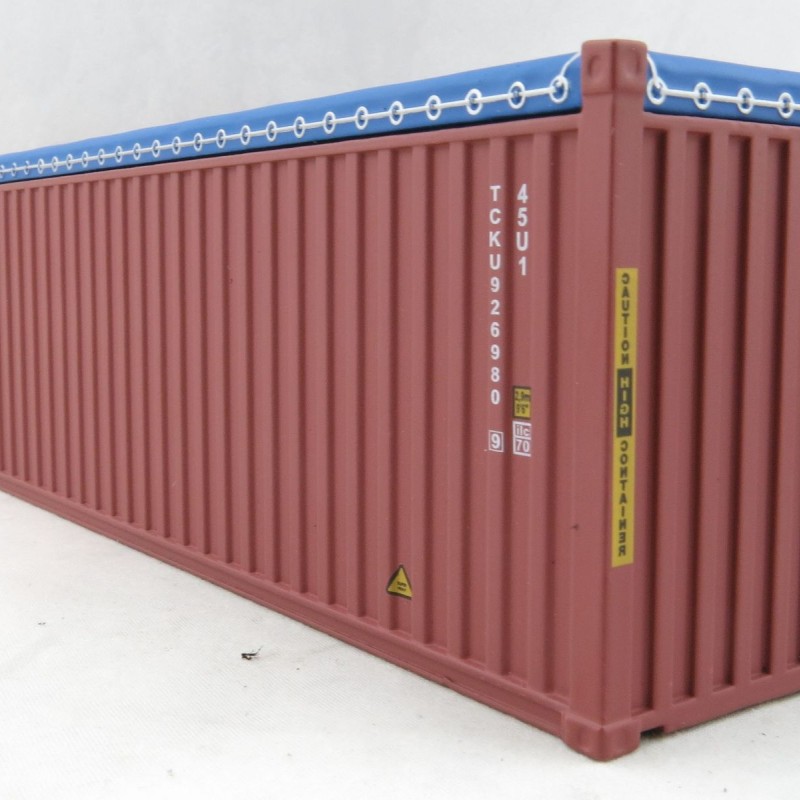 Iconic Replicas - 40 ft Shipping Container Open Top with Mining Truck Tyre Load - TRITON - Scale 1:50