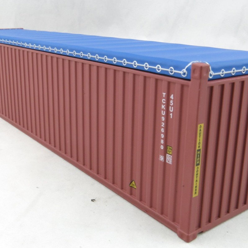 Iconic Replicas - 40 ft Shipping Container Open Top with Mining Truck Tyre Load - TRITON - Scale 1:50