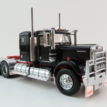 Iconic Replicas - Australian Kenworth W900 6x4 Lowline Bunk Truck Black Red - Scale 1:50