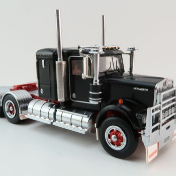 Iconic Replicas - Australian Kenworth W900 6x4 Lowline Bunk Truck Black Red Spider - Scale 1:50