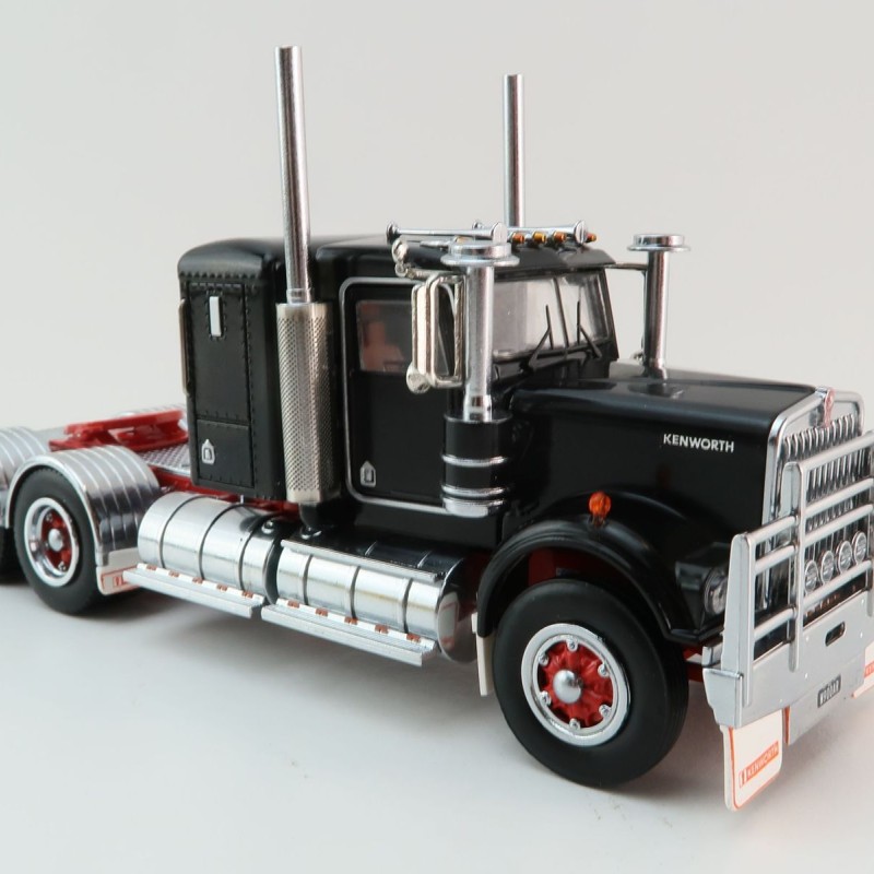 Iconic Replicas - Australian Kenworth W900 6x4 Lowline Bunk Truck Black Red Spider - Scale 1:50