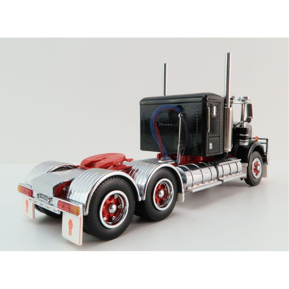 Iconic Replicas - Australian Kenworth W900 6x4 Lowline Bunk Truck Black Red Spider - Scale 1:50
