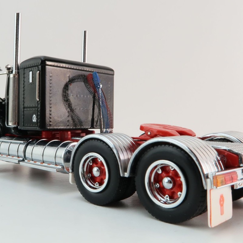 Iconic Replicas - Australian Kenworth W900 6x4 Lowline Bunk Truck Black Red Spider - Scale 1:50