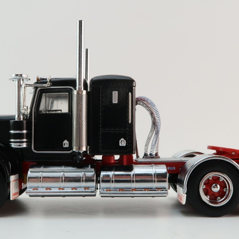 Iconic Replicas - Australian Kenworth W900 6x4 Lowline Bunk Truck Black Red Spider - Scale 1:50