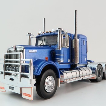 Iconic Replicas - Australian Kenworth W900 6x4 Lowline Bunk Truck Blue Metallic - Scale 1:50
