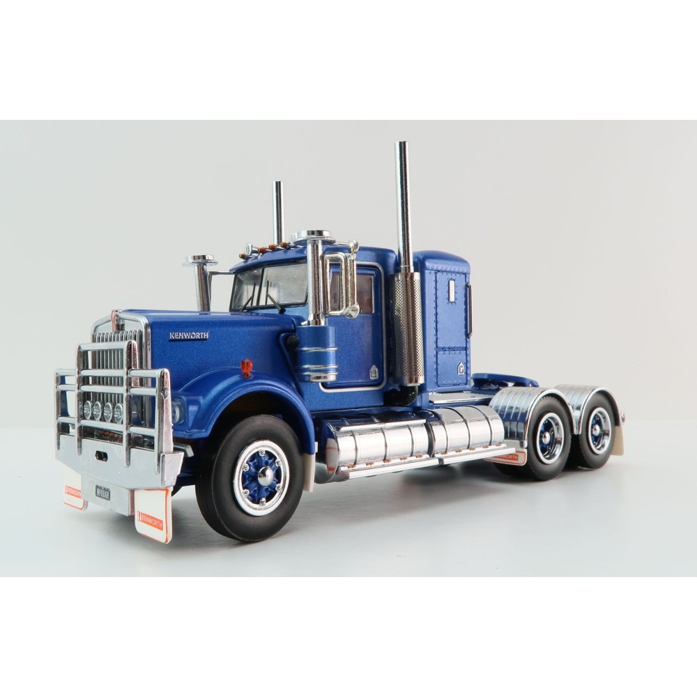 Iconic Replicas - Australian Kenworth W900 6x4 Lowline Bunk Truck Blue Metallic Spider - Scale 1:50