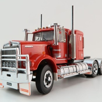 Iconic Replicas - Australian Kenworth W900 6x4 Lowline Bunk Truck Red Black Spider - Scale 1:50